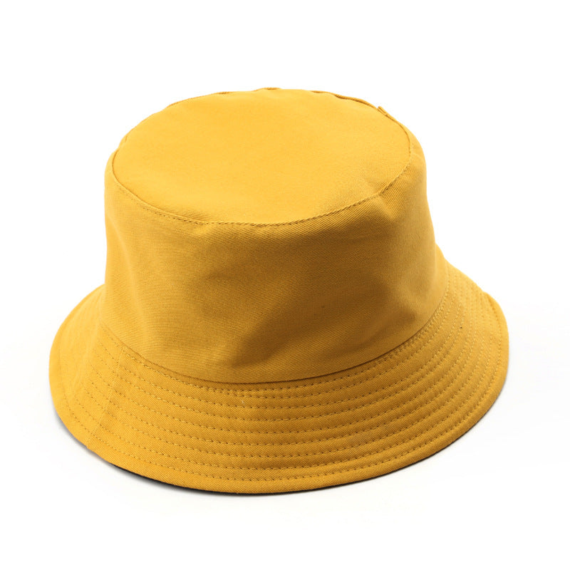 Wholesale Double-sided Solid Color Sunshade Bucket Hat